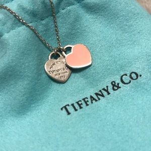 Tiffany Mini Double Heart Tag Pendant